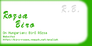 rozsa biro business card